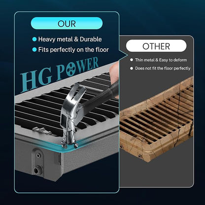 Floor Register 4 x 10 Inch, HG Power 2 Pack Heavy Duty Floor Vent Covers - Image 3