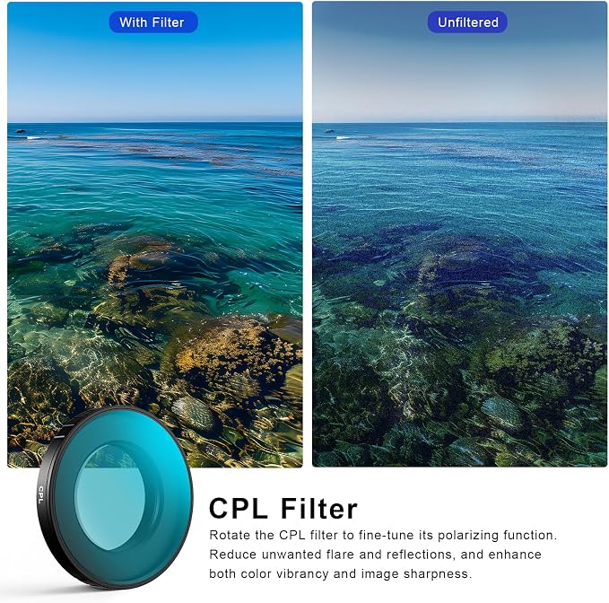 Haoge CPL Polarizer Filter for DJI Osmo Nano, Ultra Slim Aluminum Frame - Image 3