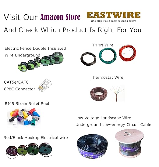 eastwire 18/5 100ft Thermostat Wire - Solid Copper 18 Gauge 5 Conductors Power Circuit Cable for Heating & air Conditioning Equipment, doorbells and Other Indoor/Outdoor Low Voltage Applications Use