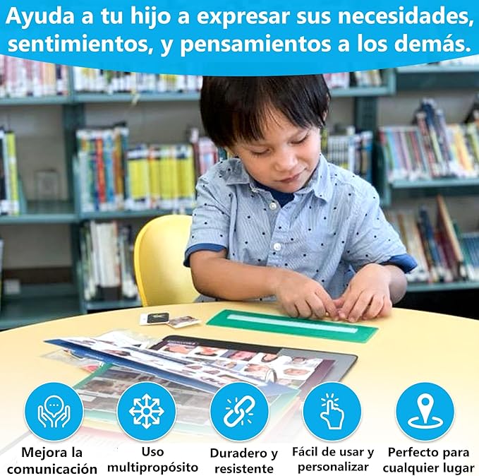 Visual Communication Book,162 ASD Photo Picture Cards: Autism Language Vocabulary, Speech Articulation Therapy, ADHD & Aprexia Learning (Spanish Laminate Real Photo Book, Small)