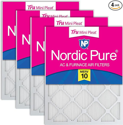 Nordic Pure 16x30x1 Tru Mini Pleat MERV 10 AC Furnace Air Filters – 2.5X More by NordicPure