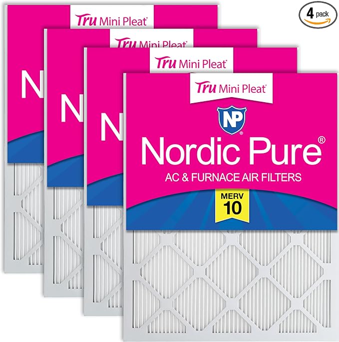 Nordic Pure 12x20x1 Tru Mini Pleat MERV 10 AC Furnace Air Filters – 2.5X More by NordicPure