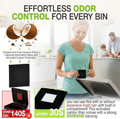 Premium 12 Pack Activated Carbon 3 in 1 Garbage Can Odor Absorber Filters - Image 2