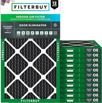 Filterbuy 22x24x1 Air Filter MERV 10 Odor & Allergy Defense by Filterbuy