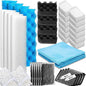 38 Pcs Compatible with Fluval 406/407 Filter Media Canister Filter Maintenance by Threlaco