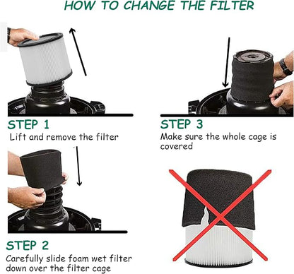90304 Replacement Filter with Lid, Compatible with Shop-Vac 90304, Shop Vac - Image 5