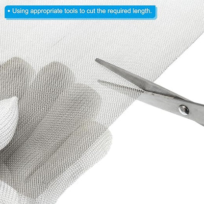PATIKIL 40" L x 10" W Woven Wire Mesh, 30 Mesh 316L Stainless Steel Air Vent - Image 4