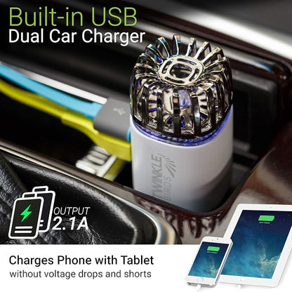 Car Air Purifier Ionizer - 12V Plug-in Ionic Anti-Microbial Car Deodorizer - - Image 5