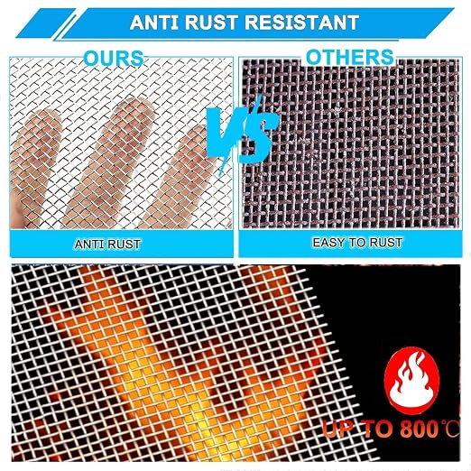 Stainless Steel Mesh Screen 10Mesh 304, 15.7" x 47.2" Metal Mesh Screen - Image 3
