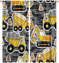 Kids Construction Excavator Window Curtains by SHElifestyle
