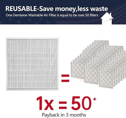 24x24x1 Electrostatic Air Filter, Washable & Reusable Aluminum AC/HVAC Furnace - Image 2