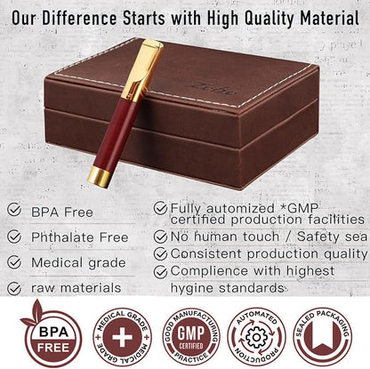 Reusable Washable Cigarette Filter Tips Mouthpiece Handcrafted Solid Wood Metal - Image 4