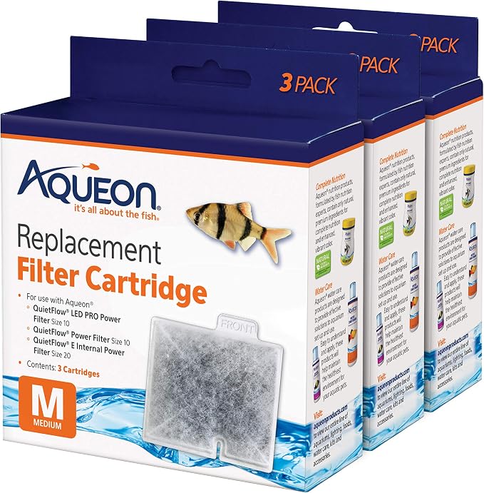 Aqueon Aquarium Fish Tank Replacement Filter Cartridges Medium by Aqueon