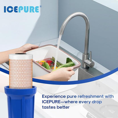 ICEPURE 5 Micron 4.5" x 20" CTO20BB-KDF Whole House Water Filter Coconut Shell - Image 9