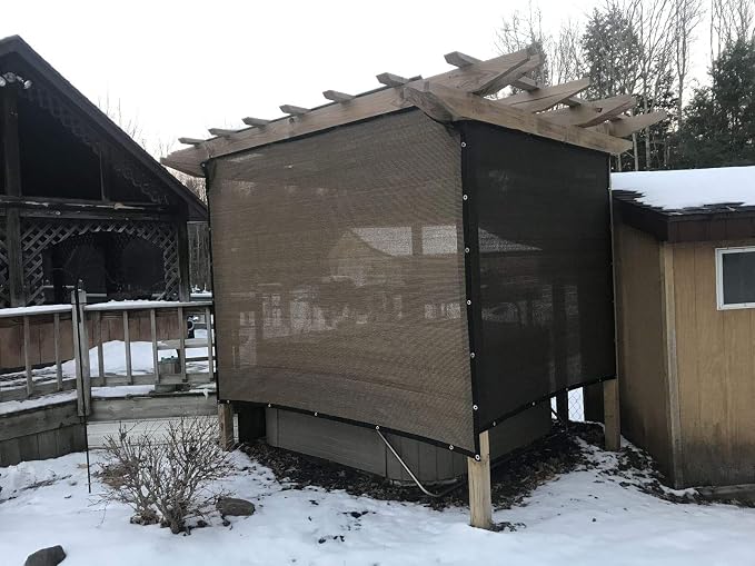 6'x1' to 6'x100' Brown Shade Cloth Panels Fence Privacy Screen Fabric Mesh Net - Image 8
