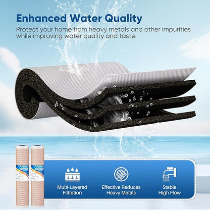 PUREPLUS 5 Micron 20" x 4.5" Whole House Coconut Shell Activated Carbon and KDF - Image 3