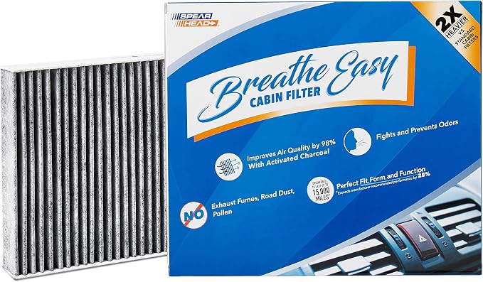 Spearhead Odor Defense Breathe Easy AC & Heater Cabin Filter | Fits 2014-20 by SPEARHEAD