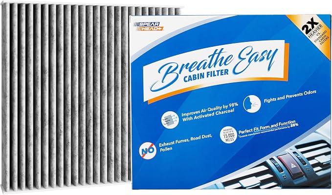 Spearhead Odor Defense Breathe Easy AC & Heater Cabin Filter | Fits 2012-19 by SPEARHEAD