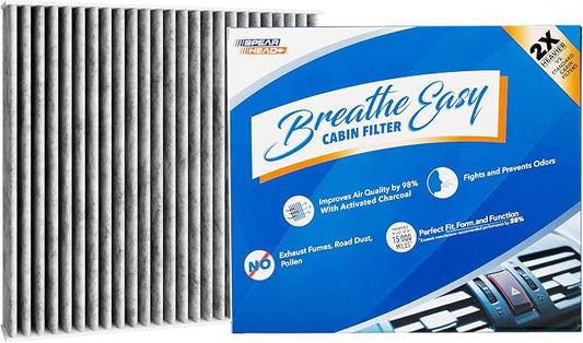 Spearhead Odor Defense Breathe Easy AC & Heater Cabin Filter | Fits 2012-19 by SPEARHEAD