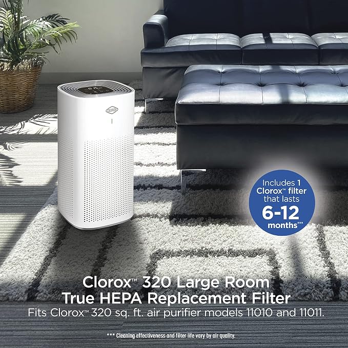 Clorox Large Room Air Purifier True HEPA Replacement Filter, 500 Sq. Ft. - Image 4