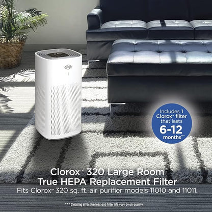 Clorox Large Room Air Purifier True HEPA Replacement Filter, 500 Sq. Ft. - Image 4