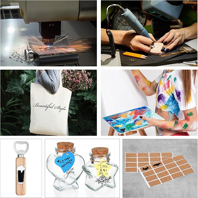 Dunzoom 257 Pcs Laser Material Kit Laser Engraving Materials Including Acrylic - Image 5