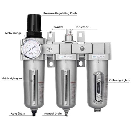 NANPU 1/2" NPT Industrial Grade 3 Stage Air Drying System - Image 2