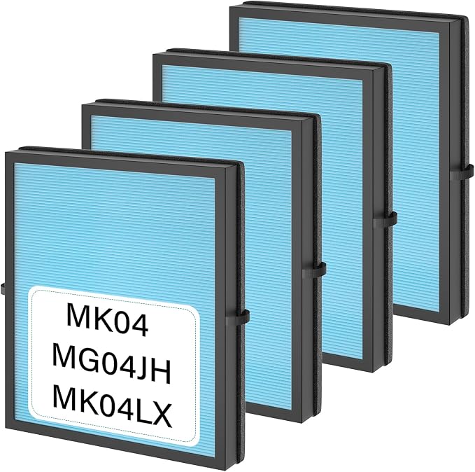 4 Pack MK04 Air Filter Replacement by APRIL-FLOWER