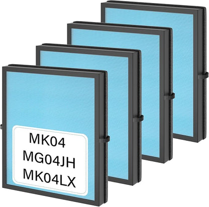 4 Pack MK04 Air Filter Replacement by APRIL-FLOWER