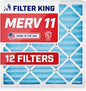 Filter King 16x30x1 Air Filter | 12-PACK | MERV 11 HVAC Pleated A/C Furnace by FilterKing