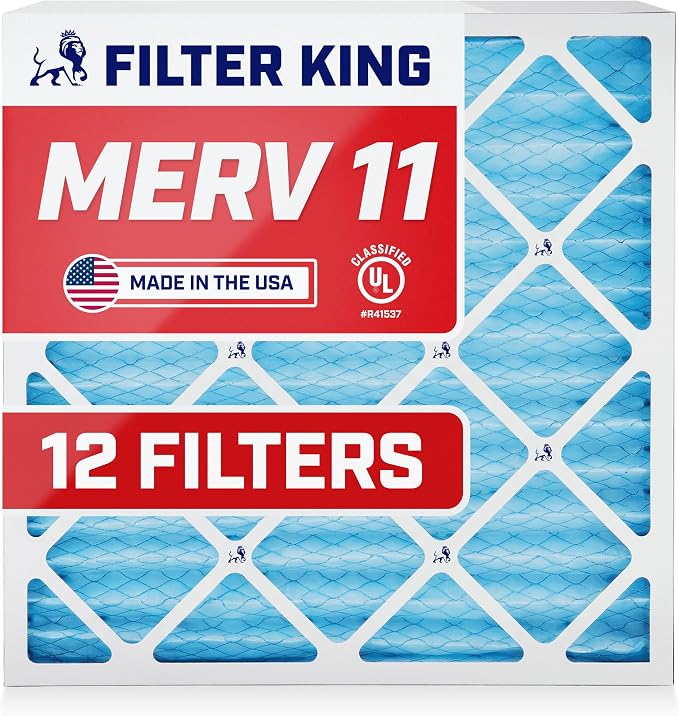 Filter King 17.25x29.25x1 Air Filter | 12-PACK | MERV 11 HVAC Pleated A/C by FilterKing