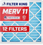 Filter King 13.25x13.25x1 Air Filter | 12-PACK | MERV 11 | HVAC Pleated AC by FilterKing