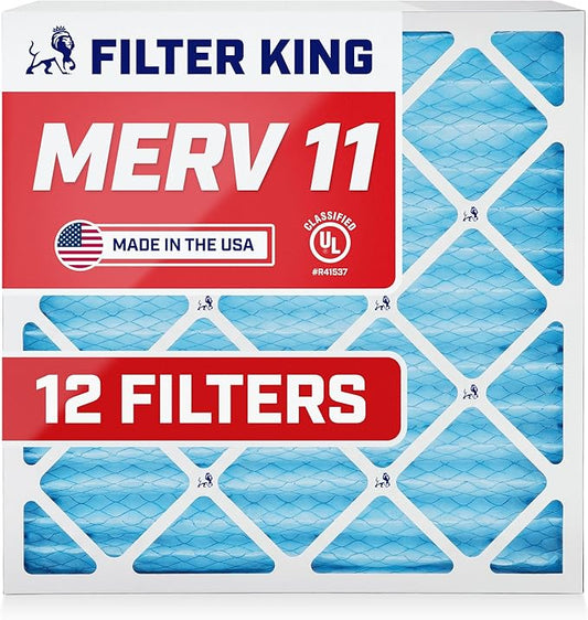 Filter King 29.5x36x1 Air Filter | 12-PACK | MERV 11 HVAC Pleated A/C Furnace by FilterKing