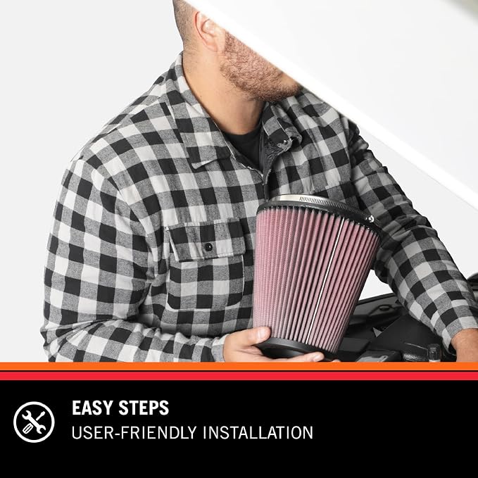 K&N Universal Clamp-On Air Filter: High Performance, Replacement Engine Filter: - Image 4