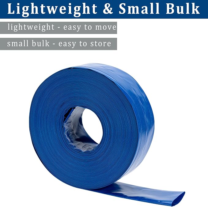 3 in x 100 ft Pool Backwash Hose Heavy Duty Drain Discharge Double PVC Lay flat - Image 5