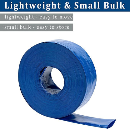 1-1/2 in x 100 ft Pool Backwash Hose Heavy Duty Drain Discharge PVC Lay flat - Image 5