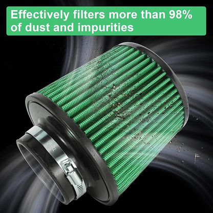 Cold Air Intake Filter High Performance Washable Filter Clamp-On Replacement - Image 3