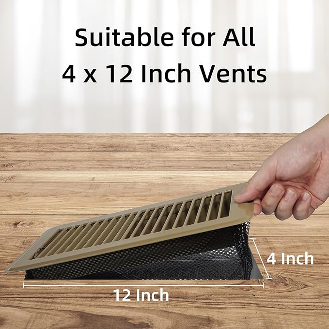 Floor Vent Screen Net for Home Floor, Floor Register Cover Trap 4 x 12 Inch - Image 2
