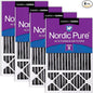 Nordic Pure 16x25x5 Honeywell Replacement Air Filters MERV 8 Plus Carbon 4 Pack by NordicPure