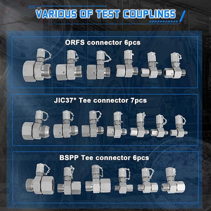 SINOCMP Hydraulic Pressure 3 Gauges Test Kit - Image 4