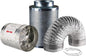 Hydro Crunch 4 inch 100 CFM Booster Fan & 4" x 12" Carbon Filter by Hydro+Crunch