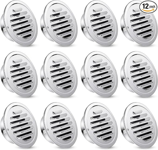 Zonon 12 Pcs Stainless Steel Soffit Vents 4 Inch Round Dryer Vent Cover by Zonon