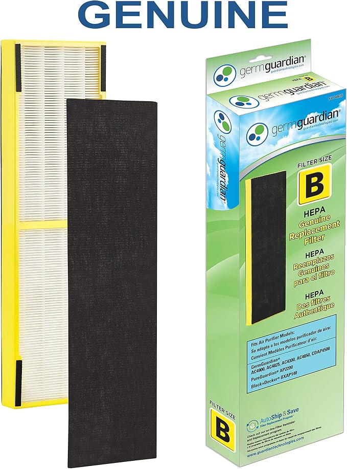 GermGuardian HEPA Pure Genuine Air Purifier Filter B, Removes 99.97% of - Image 2