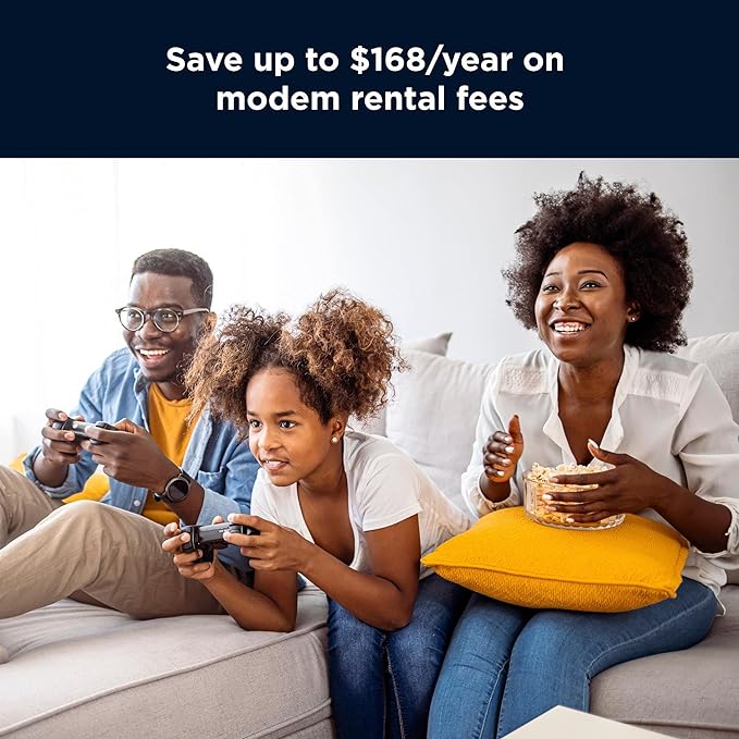 Motorola MG8725 WiFi 6 Router + Multi-Gig Cable Modem | 2-in-1 Device | Approved for Comcast Xfinity, Cox, Spectrum| Up to 6000 Mbps | DOCSIS 3.1 | AX6000