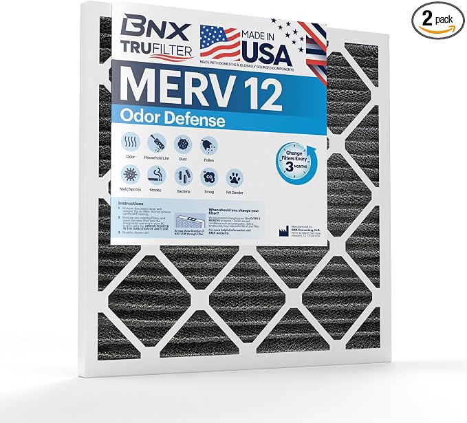 TruFilter Compatible with AprilAire 110/113 MERV 12 Activated Carbon Air Filter by BNX