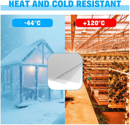 6 Pack Polycarbonate Greenhouse Panels, Excellent Light Transmission & Weather - Image 4