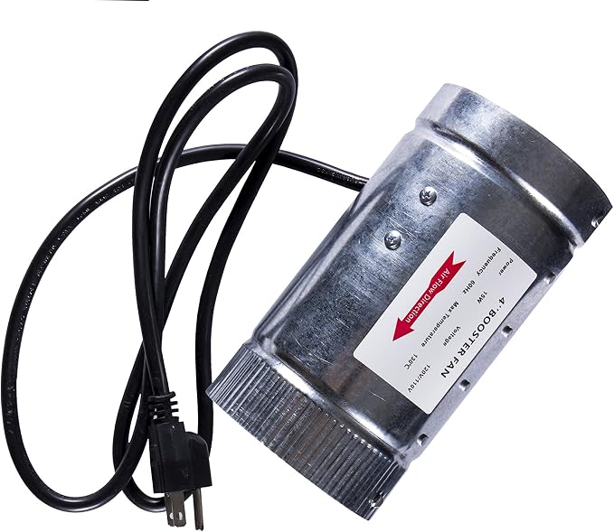 Hydro Crunch 4 inch 100 CFM Booster Fan & 4" x 12" Carbon Filter - Image 3