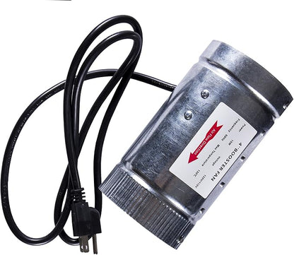 Hydro Crunch 4 inch 100 CFM Booster Fan & 4" x 12" Carbon Filter - Image 3