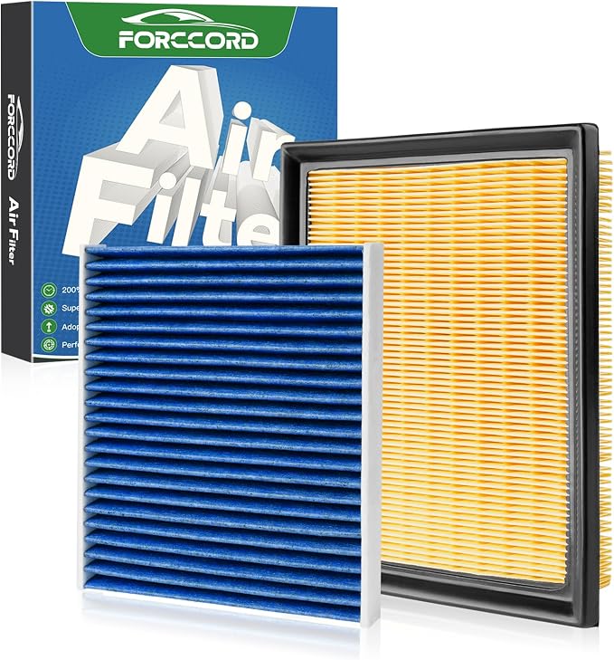 Cabin & Engine Air Filter Fit for 2010-2015 Toyota Prius L4 1.8L, Prius Plug-In by Forccord