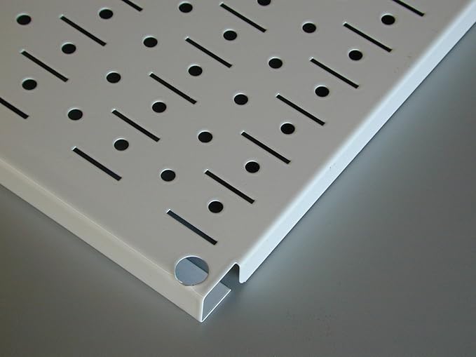 Wall Control 4 ft Metal Pegboard Standard Tool Storage Kit with Red Toolboard and White Accessories